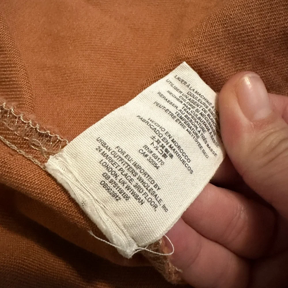 FREE PEOPLE Eisenhower Denim Jacket Terracotta Size M - Picture 5 of 5